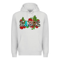 Dove Grey madre with roses and cactus Premium Hoodie - AdoDesignShop