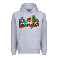 Heather Grey madre with roses and cactus Premium Hoodie - AdoDesignShop