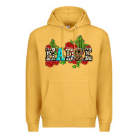 Mustard madre with roses and cactus Premium Hoodie - AdoDesignShop