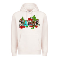 Pale Pink madre with roses and cactus Premium Hoodie - AdoDesignShop