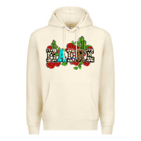 Sandshell madre with roses and cactus Premium Hoodie - AdoDesignShop