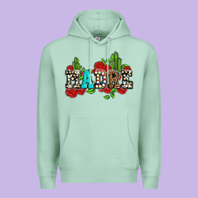 Madre With Roses And Cactus Premium Hoodie Designed By Adodesignshop