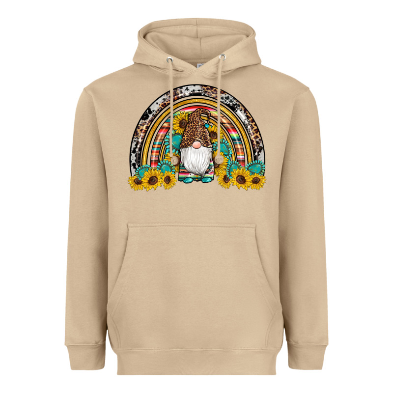 Western Gnome Gemstones Sunflowers Rainbow Heavyweight Hoodie by Artiststas | Teevron