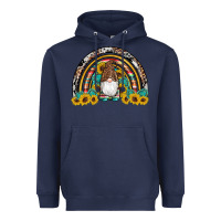 Navy western gnome gemstones sunflowers rainbow Heavyweight Hoodie - Artiststas