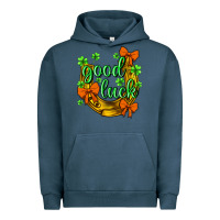 Pigment Midnight Navy St.Patrick's Good Luck Urban Hoodie - BundleAndBundleShop
