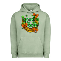 Pigment Oil Green St.Patrick's Good Luck Urban Hoodie - BundleAndBundleShop
