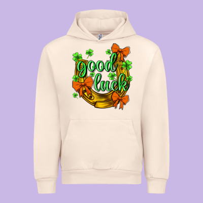 St.patrick's Good Luck Urban Hoodie Designed By Bundleandbundleshop