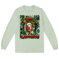 Matcha merry christmas longhorn cow Long Sleeve Tee - RanaPortraitStore