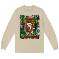 Mushroom merry christmas longhorn cow Long Sleeve Tee - RanaPortraitStore