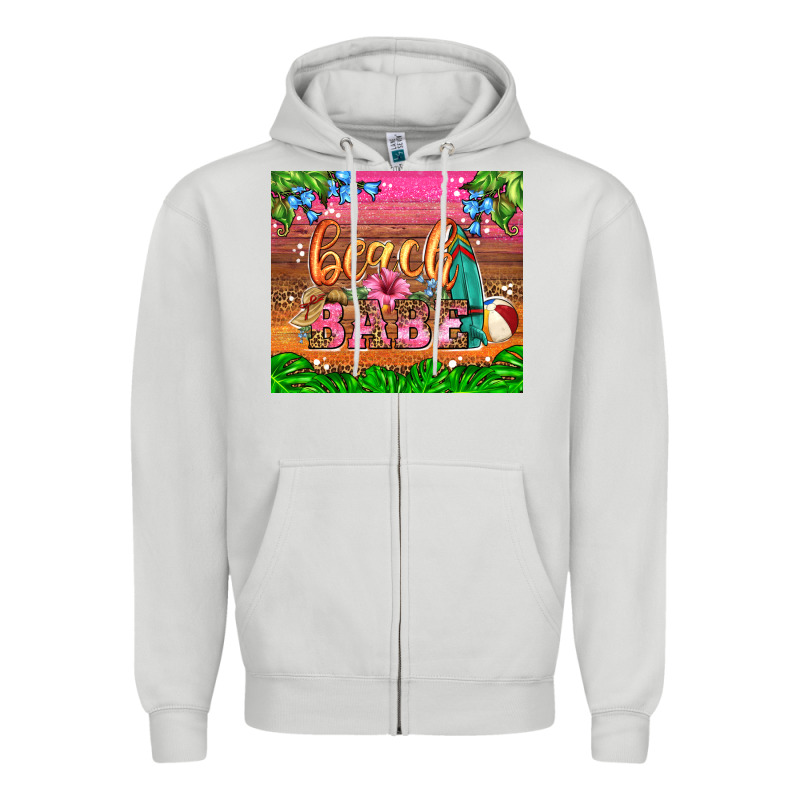 Beach Babe Zipper Hoodie by HRA Design Shop | Teevron