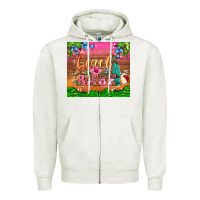 Oatmeal Heather beach babe Zipper Hoodie - HRA Design Shop