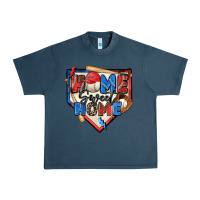 Midnight Navy home sweet home baseball Urban Heavy Tee - Zillion Design Studio
