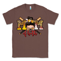 Chestnut mom of both baseball and softball messy bun Classic Tee - Zillion Design Studio