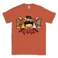 Copper mom of both baseball and softball messy bun Classic Tee - Zillion Design Studio
