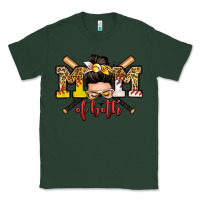 Sports Green mom of both baseball and softball messy bun Classic Tee - Zillion Design Studio