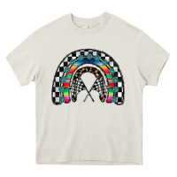 Cream Racing Rainbow Heavy Core Tee - CowhideDigitalArt