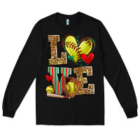 Black love softball Long Sleeve Tee - Zillion Design Studio