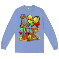 Colony Blue love softball Long Sleeve Tee - Zillion Design Studio
