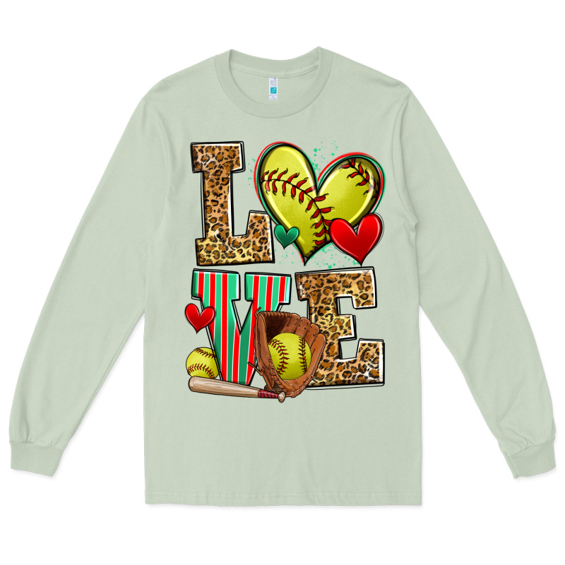 Love Softball Long Sleeve Tee by Zillion Design Studio | Teevron