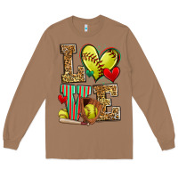 Toasted Coconut love softball Long Sleeve Tee - Zillion Design Studio