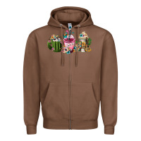 Chestnut mexican day of the dead coffee cups Zipper Hoodie - FaDigitalArtStudio