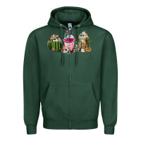 Sports Green mexican day of the dead coffee cups Zipper Hoodie - FaDigitalArtStudio