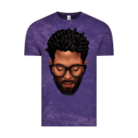 Cloud Purple bearded black man portrait Vintage Tee - texasbilliewilder