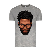 Cloud Rock bearded black man portrait Vintage Tee - texasbilliewilder