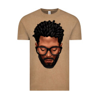 Vintage Coffee bearded black man portrait Vintage Tee - texasbilliewilder