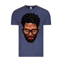 Vintage Denim bearded black man portrait Vintage Tee - texasbilliewilder