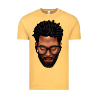 Vintage Mustard bearded black man portrait Vintage Tee - texasbilliewilder