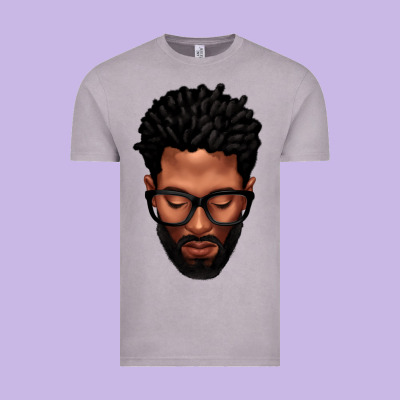 Bearded Black Man Portrait Vintage Tee Designed By Texasbilliewilder
