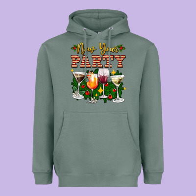 New Year Party Christmas Coctail Heavyweight Hoodie Designed By Adodesignshop