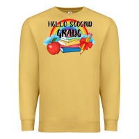 Antique Gold back to school hello second grade 3200x2400 Premium Sweatshirt - AdoDesignShop