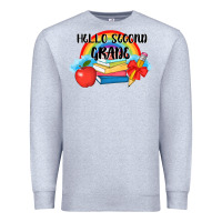 Heather Grey back to school hello second grade 3200x2400 Premium Sweatshirt - AdoDesignShop
