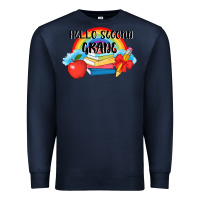Navy back to school hello second grade 3200x2400 Premium Sweatshirt - AdoDesignShop