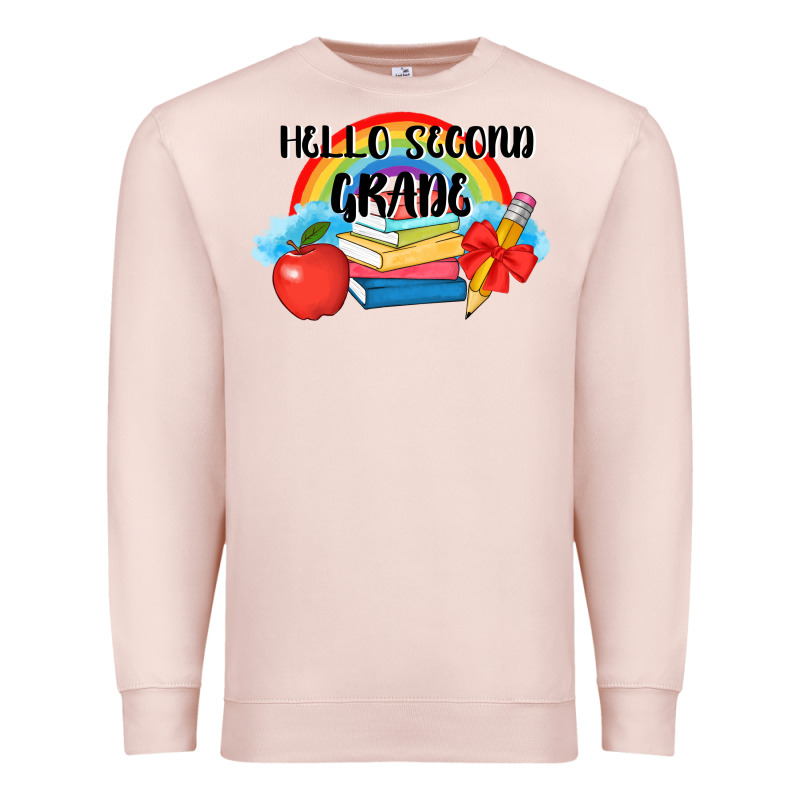 Back To School Hello Second Grade 3200x2400 Premium Sweatshirt by AdoDesignShop | Teevron