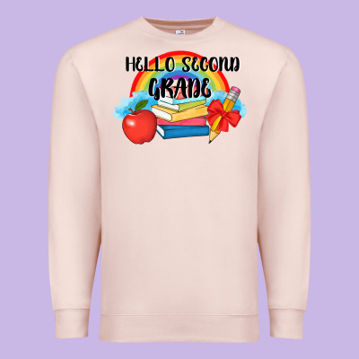Back To School Hello Second Grade 3200x2400 Premium Sweatshirt Designed By Adodesignshop