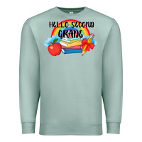 Seafoam back to school hello second grade 3200x2400 Premium Sweatshirt - AdoDesignShop
