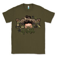 Army Green mom of both boys messy bun Classic Tee - Zillion Design Studio