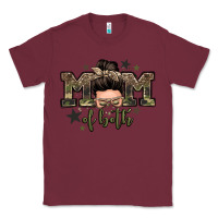 Burgundy mom of both boys messy bun Classic Tee - Zillion Design Studio