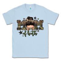 Dusty Blue mom of both boys messy bun Classic Tee - Zillion Design Studio