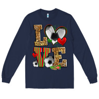 Navy love soccer Long Sleeve Tee - Zillion Design Studio