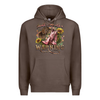 Coffee shouldve come with a warning boots  cowboy Premium Hoodie - NancyCooperArtShop