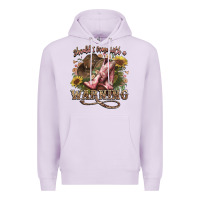Lilac shouldve come with a warning boots  cowboy Premium Hoodie - NancyCooperArtShop