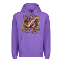 Purple shouldve come with a warning boots  cowboy Premium Hoodie - NancyCooperArtShop