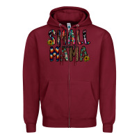 Burgundy small busines mama Zipper Hoodie - CowhideDigitalArt