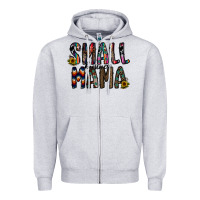 Heather Grey small busines mama Zipper Hoodie - CowhideDigitalArt