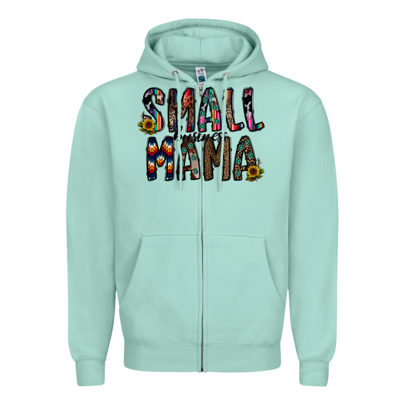 Small Busines Mama Zipper Hoodie by CowhideDigitalArt | Teevron