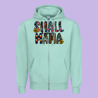 Small Busines Mama Zipper Hoodie Designed By Cowhidedigitalart